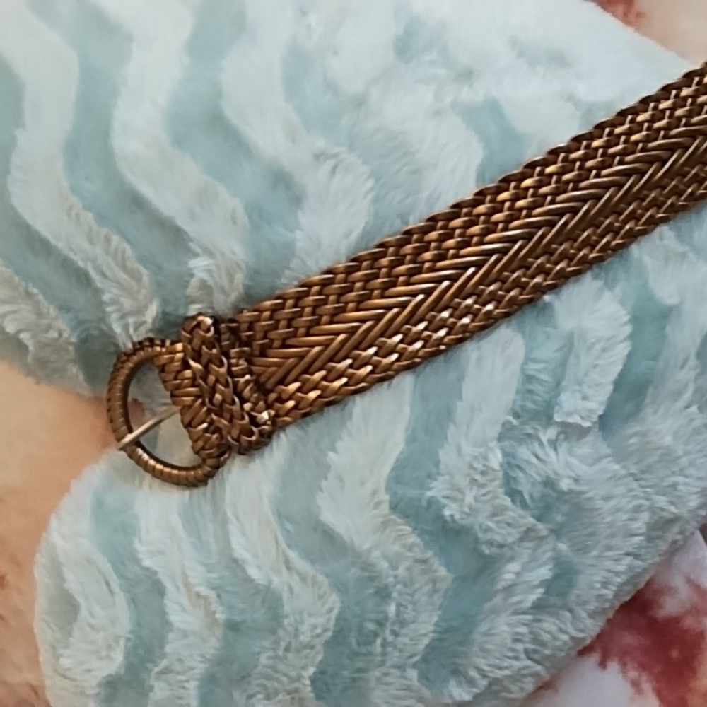 Gold Metallic Braided Belt